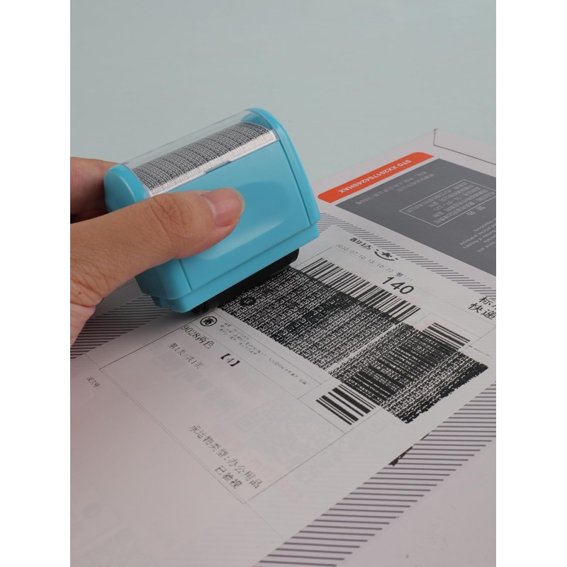 Data Defender,Identity Roller Stamp Wide Rolling Security Stamp,Including 3-Pack Refills-Confidential