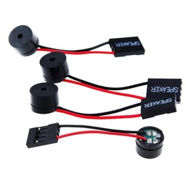 SQXBK 4PCS Computer Case Buzzer Cabinet Speaker PC Internal BIOS Mini Plug Motherboard Small Alarm Speaker with Plug Black