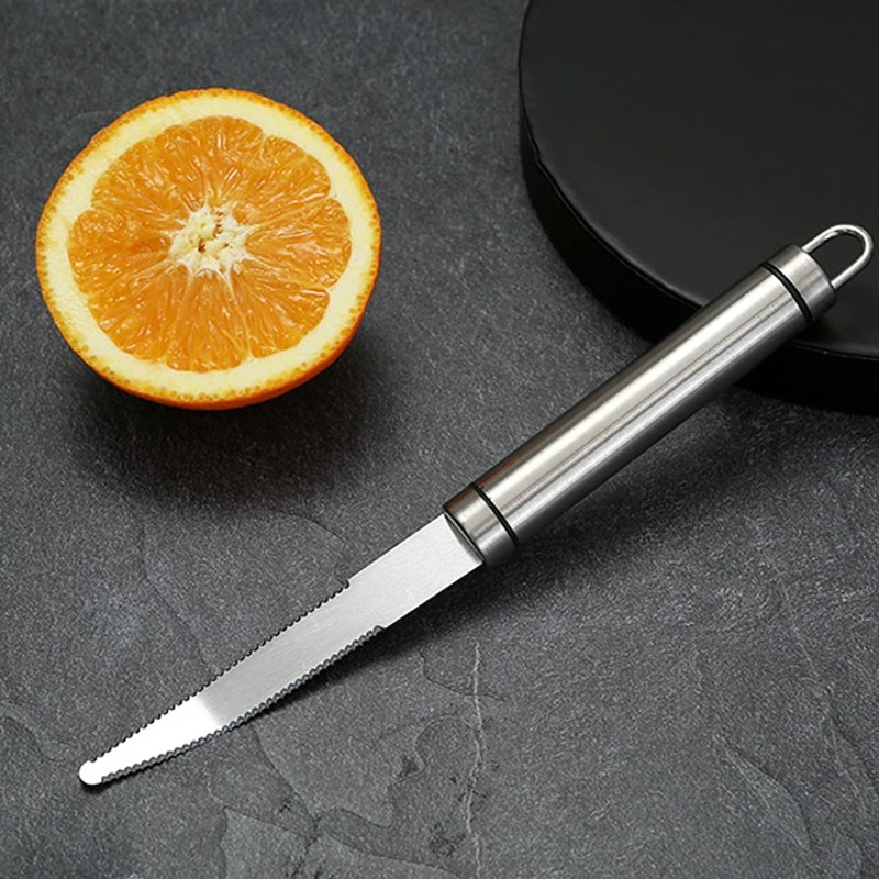 Stainless Steel Grapefruit Knife - Curved Serrated Bread for Kitchen