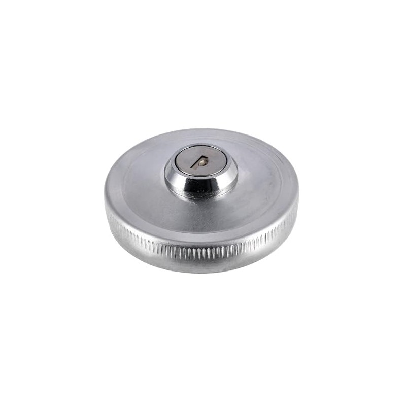 Fuel Cap with Lock Diameter 40 mm, Polished Aluminium –