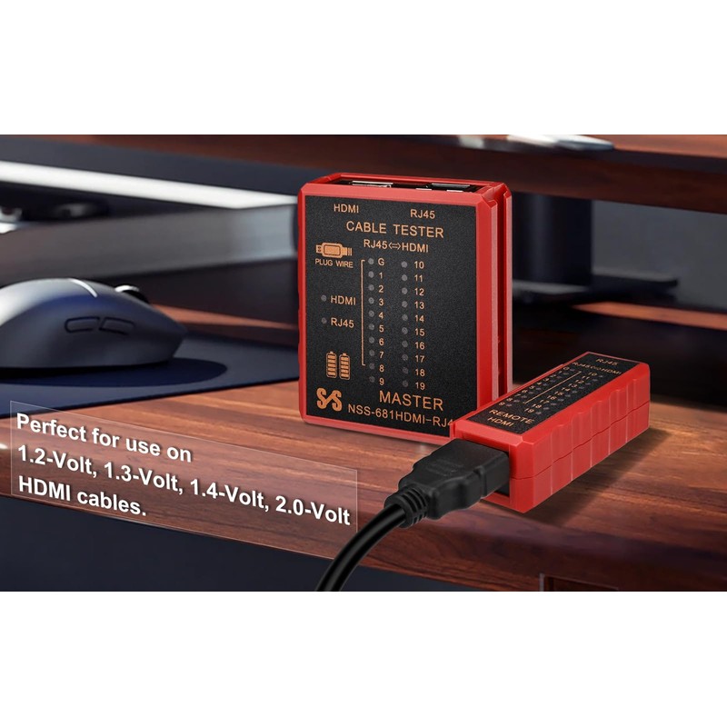 HDMI Cable Tester Portable High Definition Network Cable Tester Checker