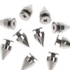 RUBYCA 30 Sets 9MM Silver Color Bullet Cone Spike and