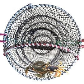 Crab Trap Fishing Net Shrimp Basket Bait Traps Fishing Accessories Line Lobster Cage Bait Case Portable Folded