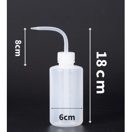 cobalt planet 250ml Wash Bottles, Set of 3 Cleaning Bottles, Plastic Bottles, Sprinkling Tools, Tattoo Bottles, Squeeze Wash Bottles, Dropper Bottles (Clear White, 250ml, Set of 3)