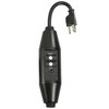 Tower Manufacturing 30438013 Heavy Duty Commercial Grade 15 AMP Auto-Reset Inline User Attachable GFCI Plug, SJTW Cord Gauge Acceptance 16/3, 14/3, 12/3, Black