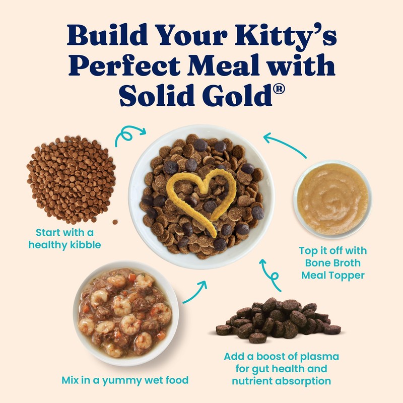 Solid Gold Bone Broth Cat Food Topper - Limited Ingredient