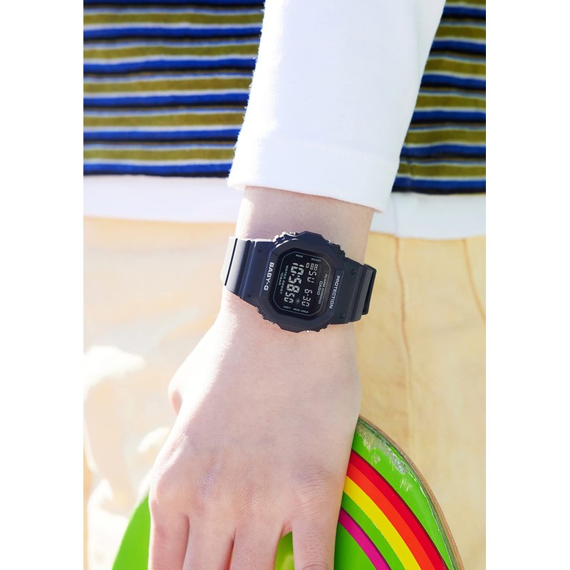 Casio BGD-565-1JF Women's Watch, Baby Jee, Black, Black, EL Backlight