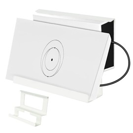 Starlink Gen 3 Router Metal Mount, 2-in-1 Starlink Standard V3 Mesh Router and Starlink Gen 3 Power Supply Mounting Kit, for Starlink V3 and Gen 3 Standard routers (White)