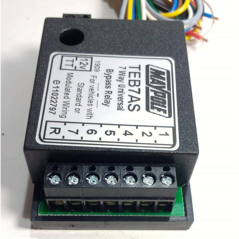 Maypole 12V 7 Way Bypass Relay with Audible Buzzer Trailer