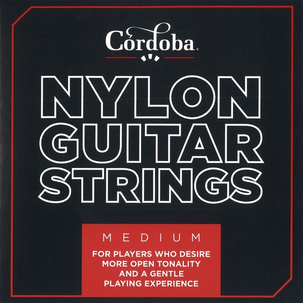 Cordoba Nylon Guitar Strings, Set of 6, Medium Tension, Red