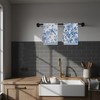 VISSTREE Chinoiserie Floral Kitchen Towels, 4 PCS White Blue Flowers