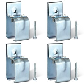 MorningRo 4 Sets Barn Door Rail Bracket with Bolts Heavy Duty Exterior Box Hanger Hardware Galvanized Steel Single Box Splice Bracket Use to Mount Rail for a Barn Door