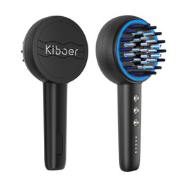 Kiboer Electric Brush, Electric Scalp Brush, Beauty Device for Scalp, Face, Body, Slimming, EMS RF EP 3D Vibration LED Light Beauty with Liquid Box, Dry and Wet Use, Unisex, Respect for the Aged Day