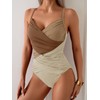 B2prity One Piece Swimsuit Tummy Control Criss Cross Bathing Suit