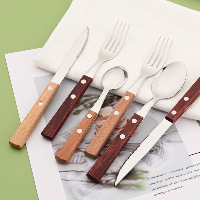 Teaspoons Set of 8, 304 Stainless Steel Dessert Spoons with