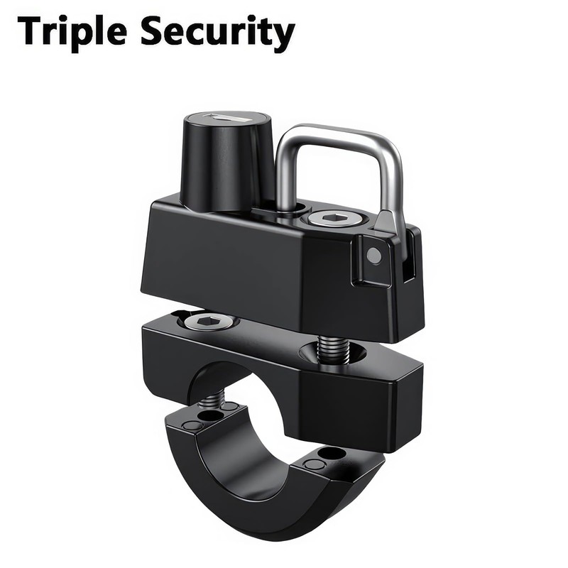 Baceyong Motorcycle Bike Helmet Lock,Anti-theft Fixed Multi-function Lock