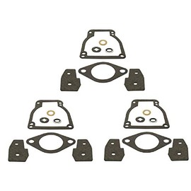 GLM (3 Pack) Carburetor Kit for Mercury Mariner 30 40 50 55 60 70 75 80 90 100 115 125 Hp WME Stamped Carburetors Replaces 18-7211 1395-811223-1 Please Read Product Description for Exact Applications