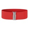 BlackButterfly 3 Inch Elastic Vertical Buckle Waist Belt (Red, 3XL)