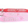 Yiwong Bling Crystal Dog Collar Suede Dog Chain with O
