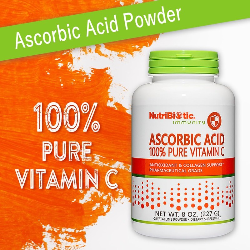 NutriBiotic Ascorbic Acid Vitamin C Powder, 8 Oz | Pharmaceutical