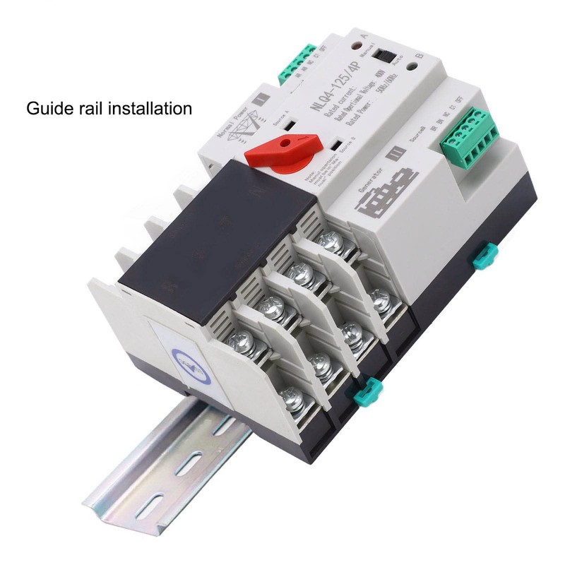 4P Dual Power Automatic Transfer Switch, AC 400V 32A ATS