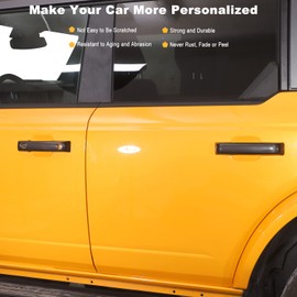 Jeliker for Bronco Tailgate Door Handle Cover Trim Carbon Fiber for Ford Bronco 2021 2022 2023 2024 up Carbon Fiber Exterior Accessories 5pcs (NOT for Sport)