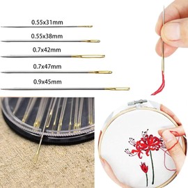 30 Pieces Sewing Needles Set, Hand Sewing Needles, Sewing Needles, for Hand Sewing Crafts (5 Sizes, Black)