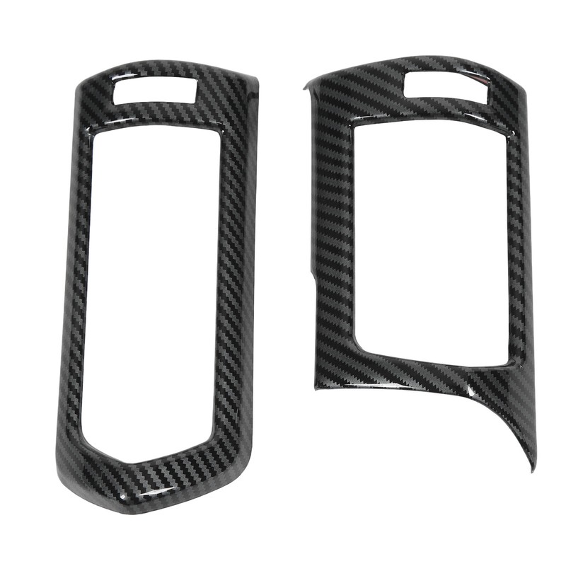 2pcs Air Conditioner Vent Outlet Trim Cover Carbon Fiber Interior