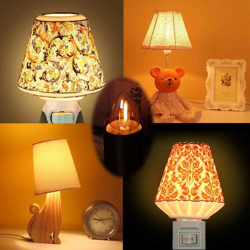 C7 LED Night Light Bulb,Classical Edison Style E12 Candle Base,
