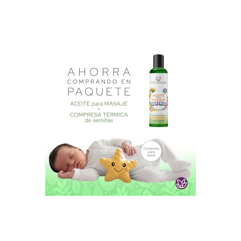 Aceite para masaje de bebé 125ml con manzanilla y hamamelis