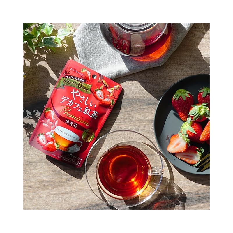 Tea Boutique Gentle Decaffeinated Tea, Premium Domestic Strawberry, 1 Bag