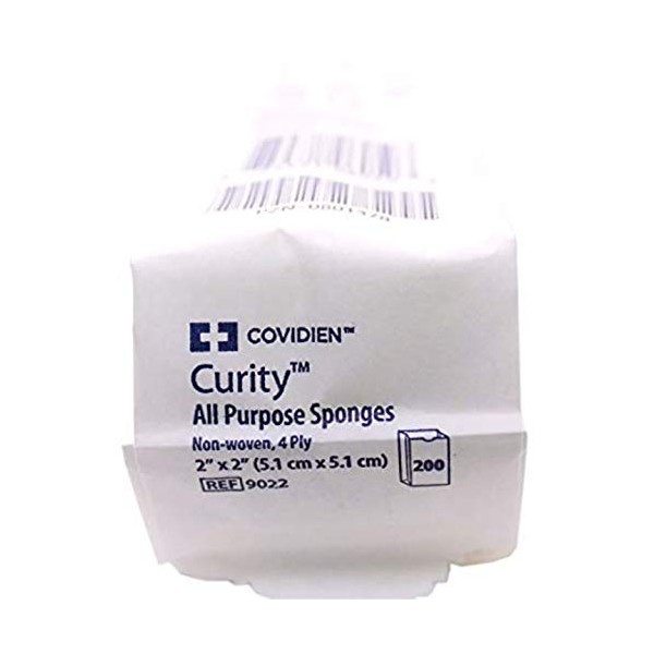 Kendall Versalon Nonwoven All Purpose Sponges 2"X2" 4 Ply Non Sterile Lint Free - Pack of 200