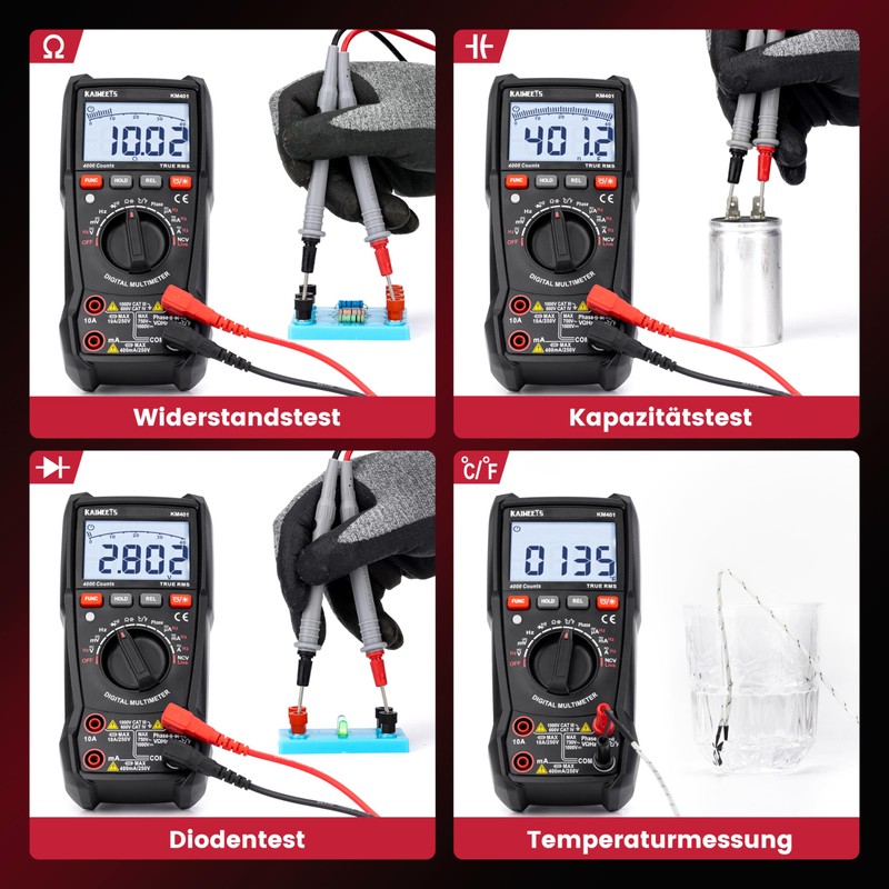 KAIWEETS Multimeter with 4000 Counts, Digital Multimeter with True RMS