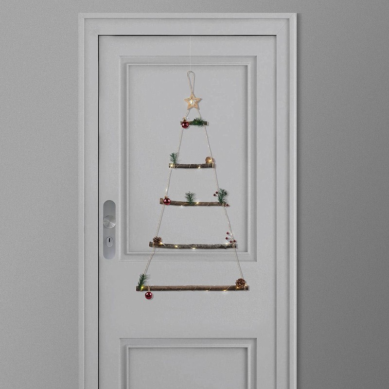 infactory Easter decoration: set of 2 decorative wooden ladders, 30