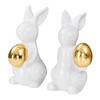levandeo Set of 2 Decorative Rabbits Height 14 cm White
