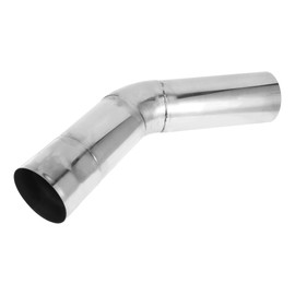 Motoforti 5" OD 45 Degree Mandrel Exhaust Tube Car Exhaust Pipe Mandrel Bend DIY Custom Tubing Pipe 11.81" Leg Length T304 Stainless Steel Silver Tone