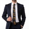 DiBanGu Mens Adjustable Zipper Ties, Woven Paisley Striped Plaid Necktie