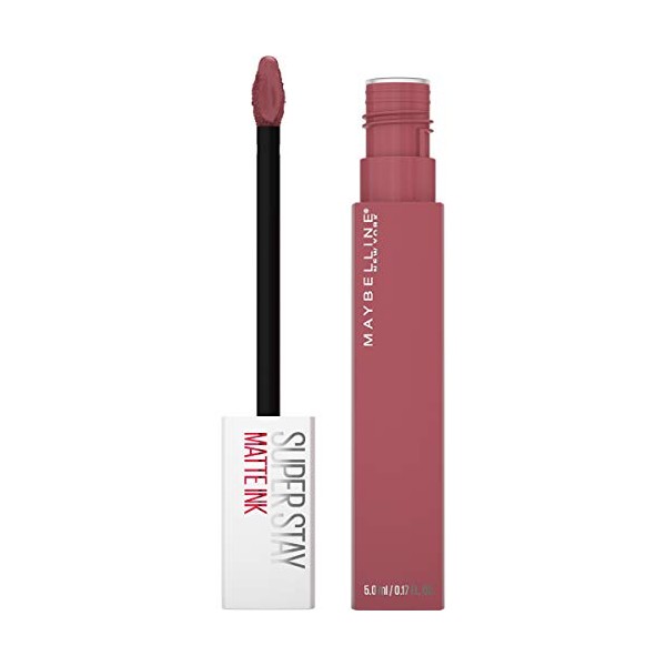 Maybelline New York Super Stay Matte Ink Liquid Lipstick, Long Lasting High Impact Color, Up to 16H Wear, Ringleader, Mauve Pink, 0.17 fl.oz