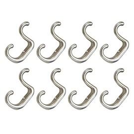 Dorytop 8-Pack Mini Small Hooks Double Hook Jewelry Box Makeup Cases Drawer Hook Hanger Organizer Earring Hook