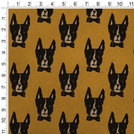 GRAPHICS & MORE Boston Terriers Dogs and Bow Ties Pattern Premium Kraft Roll Gift Wrap Wrapping Paper