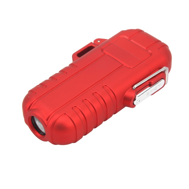Outdoor Double Arc Electric Lighter Portable Waterproof Flashlight Lighter Charging