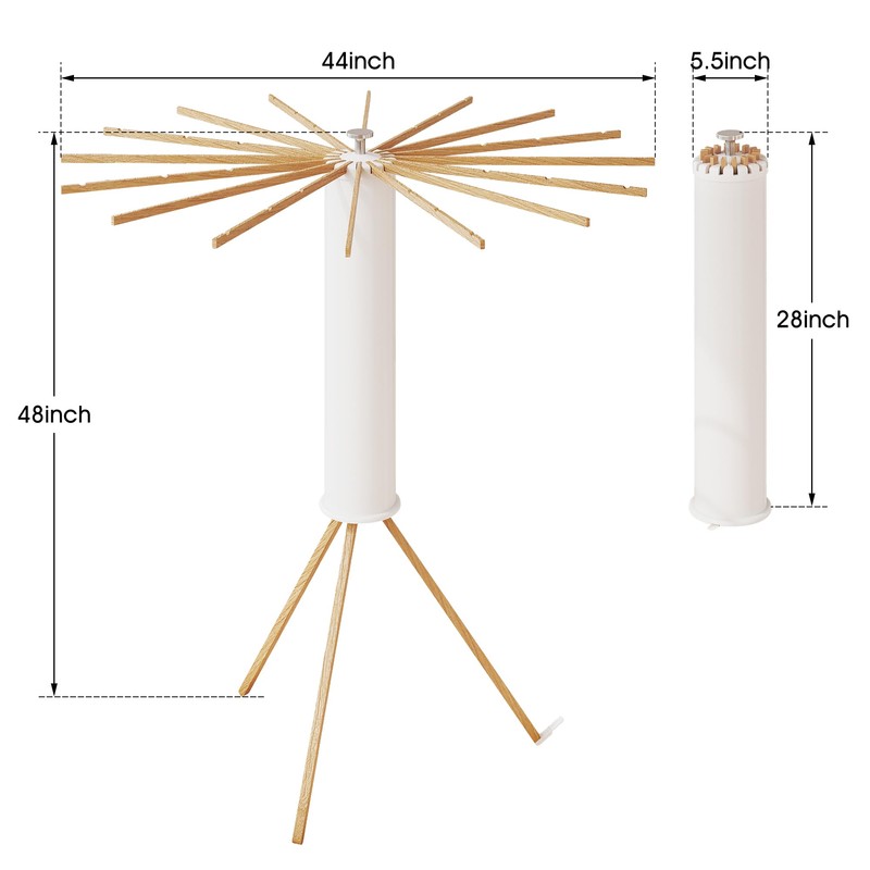 BOQORAD Tripod Clothes Drying Rack Foldable,Floor Standing Drying Rack Clothing,(16