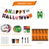 107Pcs Halloween Tableware And Decorations Set, Halloween Party Supplies, Scary