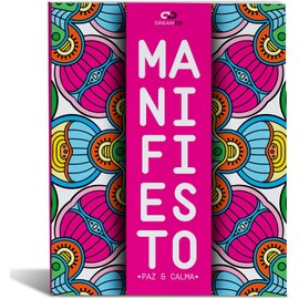 DREAMCO SUPPLIES: Libro Colorear Mandalas Antiestrés - Manifiesto - Paz Y Calma (64 Páginas, 28 x 21.5 cm, Multicolor)