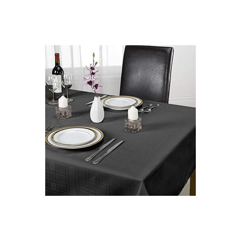 Emma Barclay Chequers - Jacquard Table Cloth in Black -