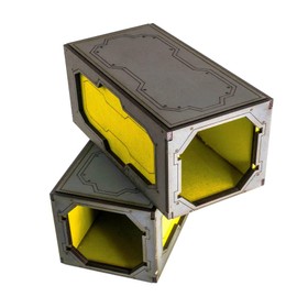 War World Gaming Industry of War 2 x Transport Containers Unpainted - 28 mm Sci-Fi Industrial Tabletop Wargame Terrain Model Making Diorama Battlefield Wargaming