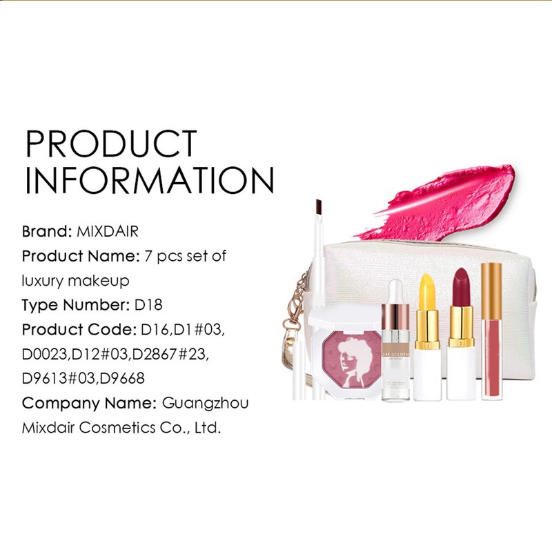Multifunctional Makeup Set Eyebrow Pen Lipstick Serum Cosmetic Kit
