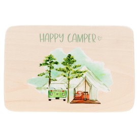 Spruchreif Breakfast board made of beech wood, wooden board with UV print, gift for campers, camping gifts, happy camper