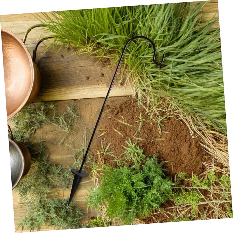 Kisangel Outdoor Shepherd Hook, Garden Hook for Planter, 700mm Stake