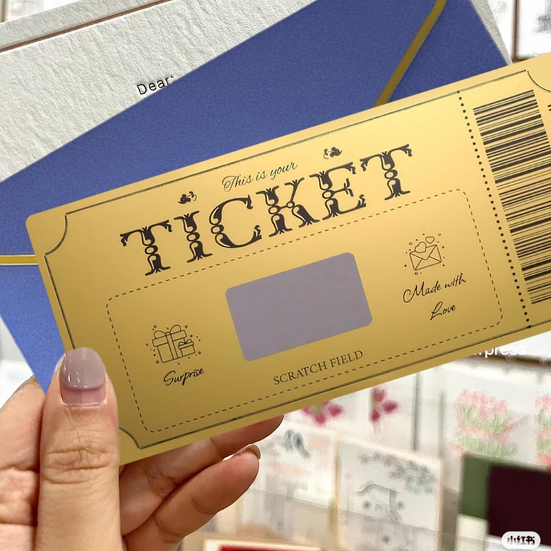 Golden Ticket Scratch Off,Scratch off Ticket,Golden Ticket,2 Scratch Card with